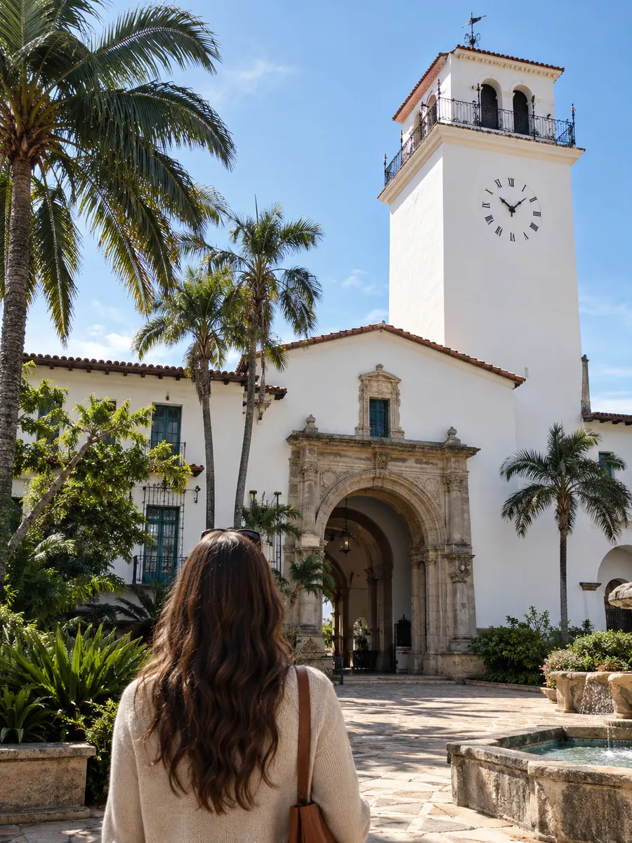 Blick auf das Santa Barbara County Courthouse
